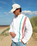Cropped Ralph Lauren white retro style striped shirt