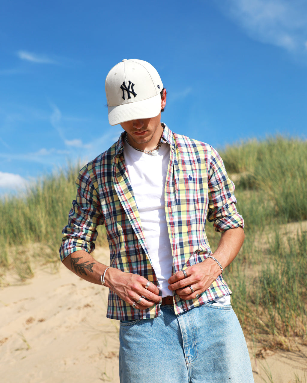 Cropped Ralph Lauren multicolour tartan shirt