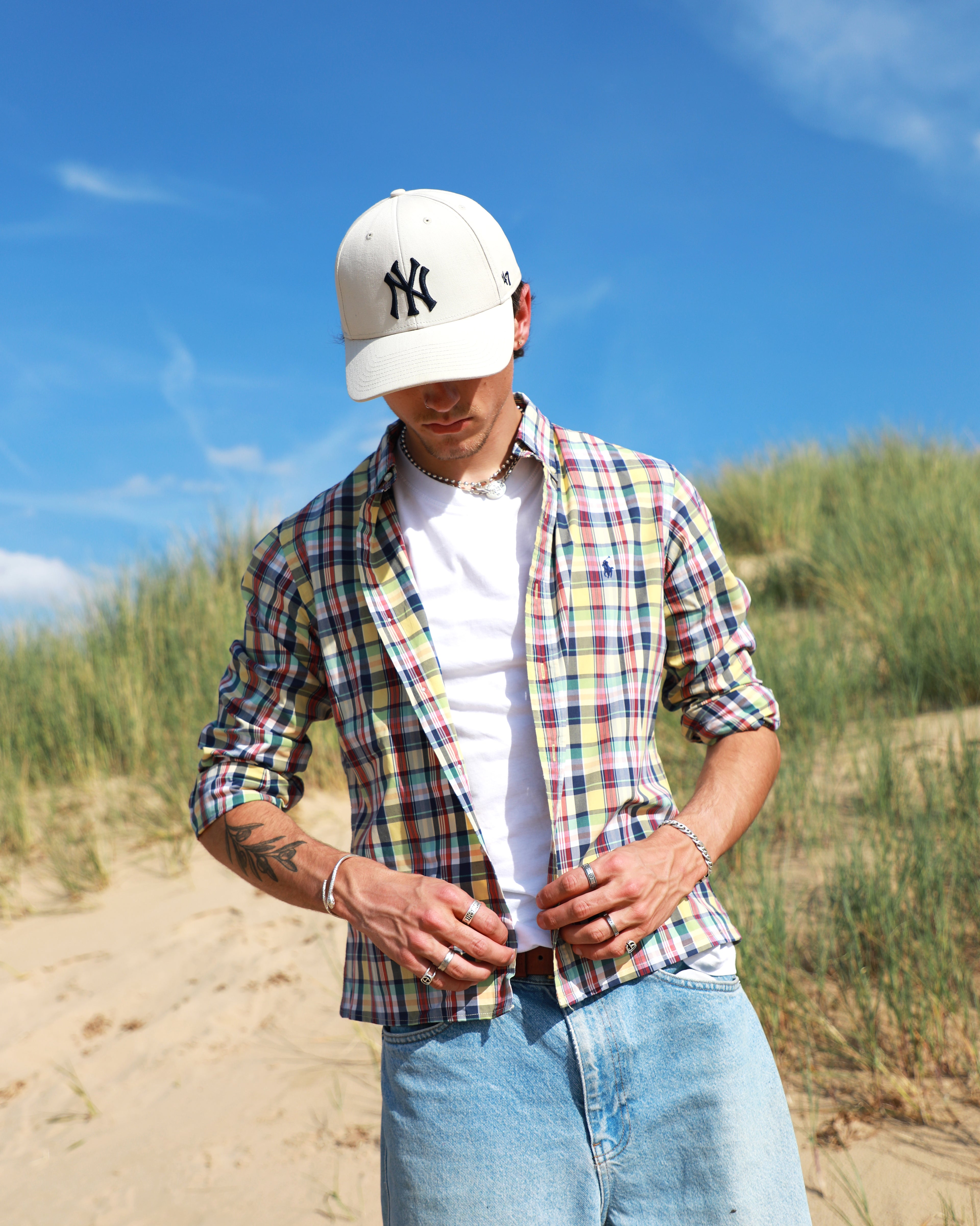 Cropped Ralph Lauren multicolour tartan shirt