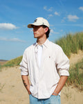 Cropped Ralph Lauren beige and white striped shirt