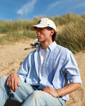 Cropped Ralph Lauren blue striped shirt