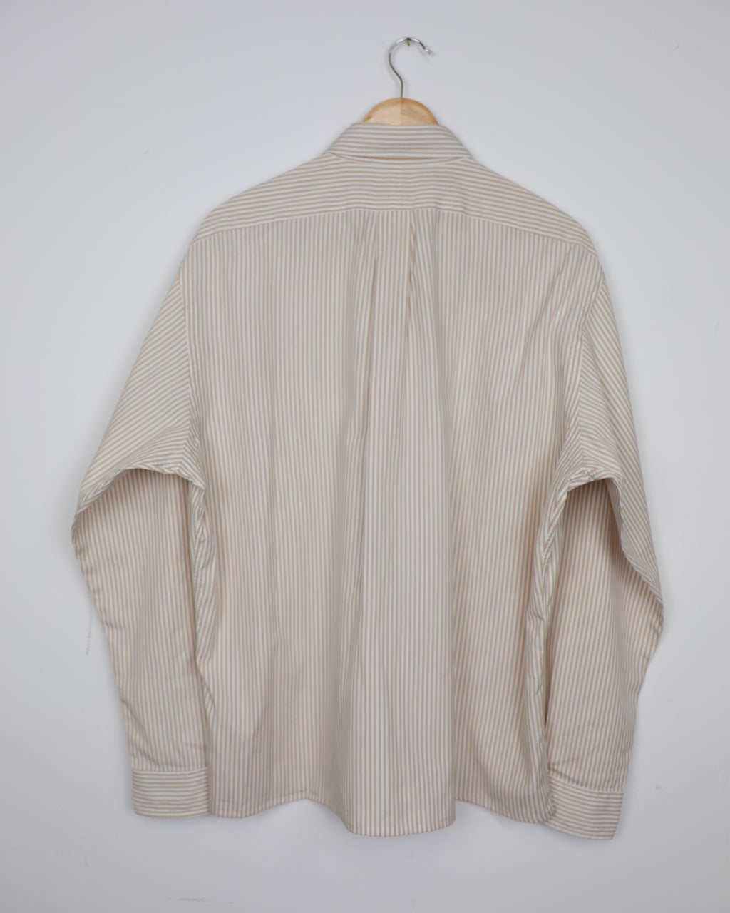 Cropped Ralph Lauren beige and white striped shirt