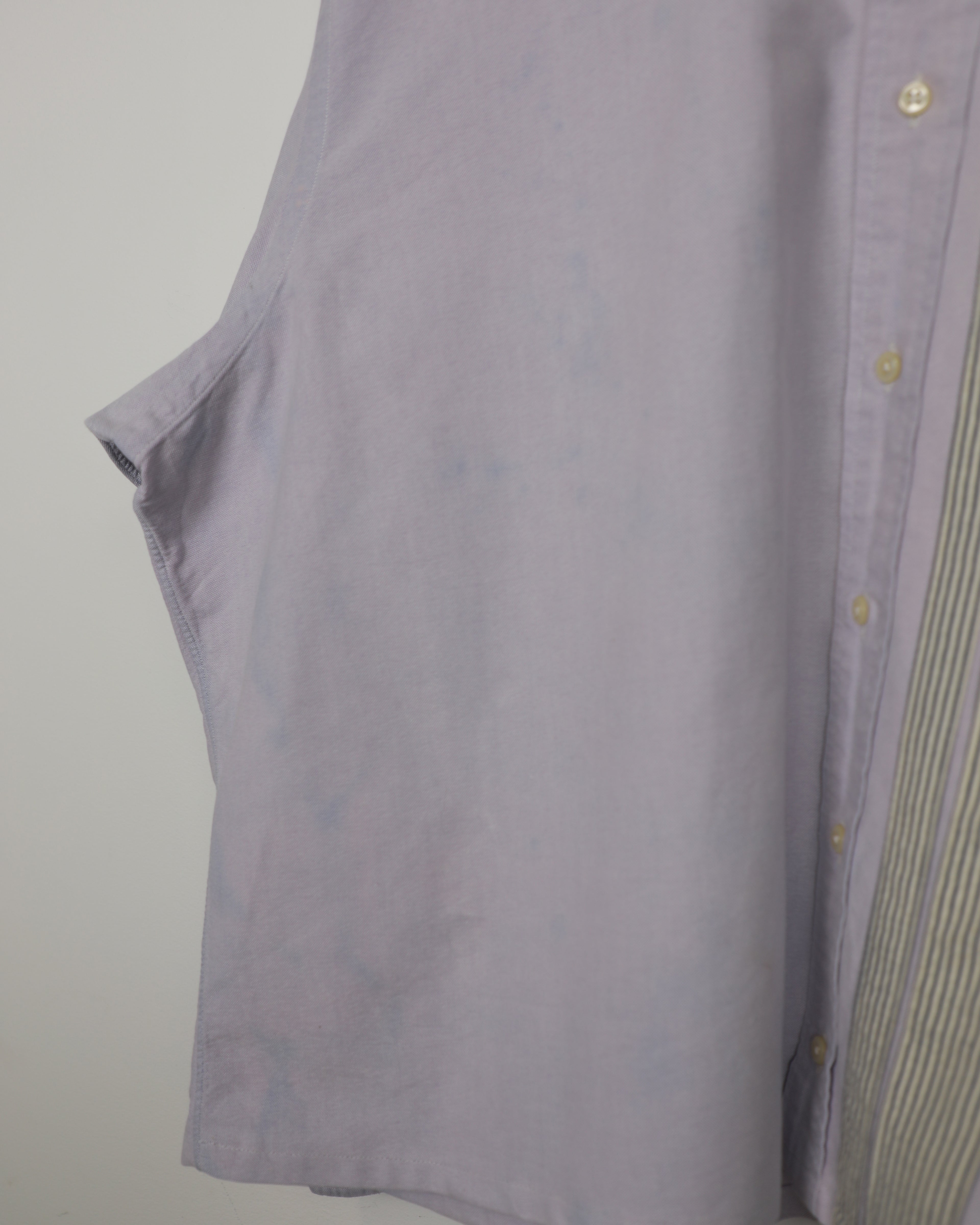 Cropped Ralph Lauren lilac striped shirt
