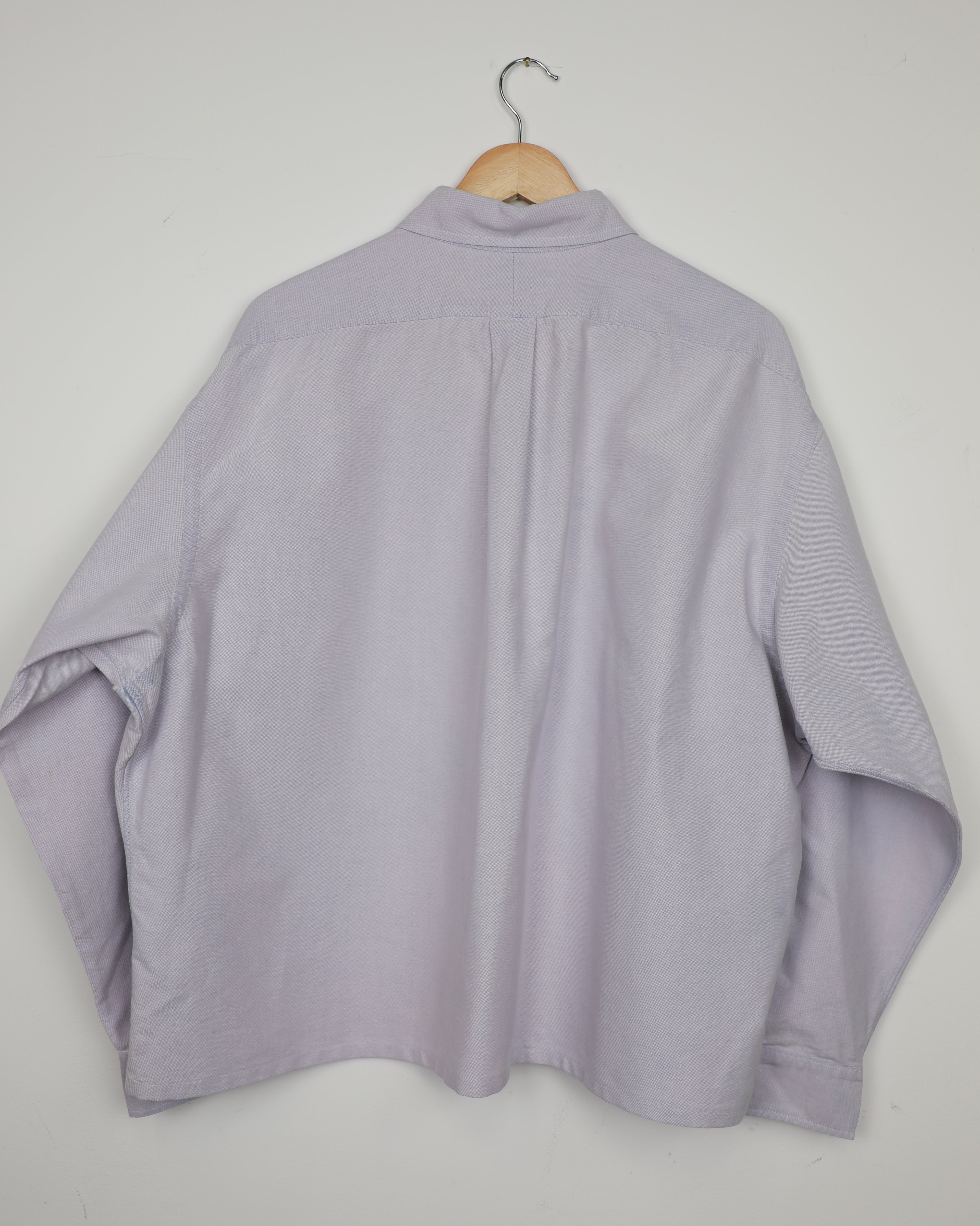 Cropped Ralph Lauren lilac striped shirt