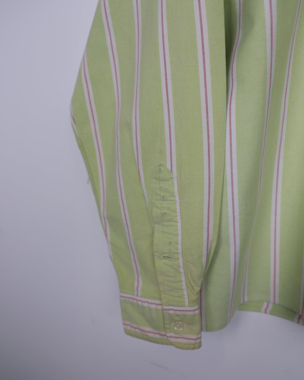 Cropped Ralph Lauren green striped shirt