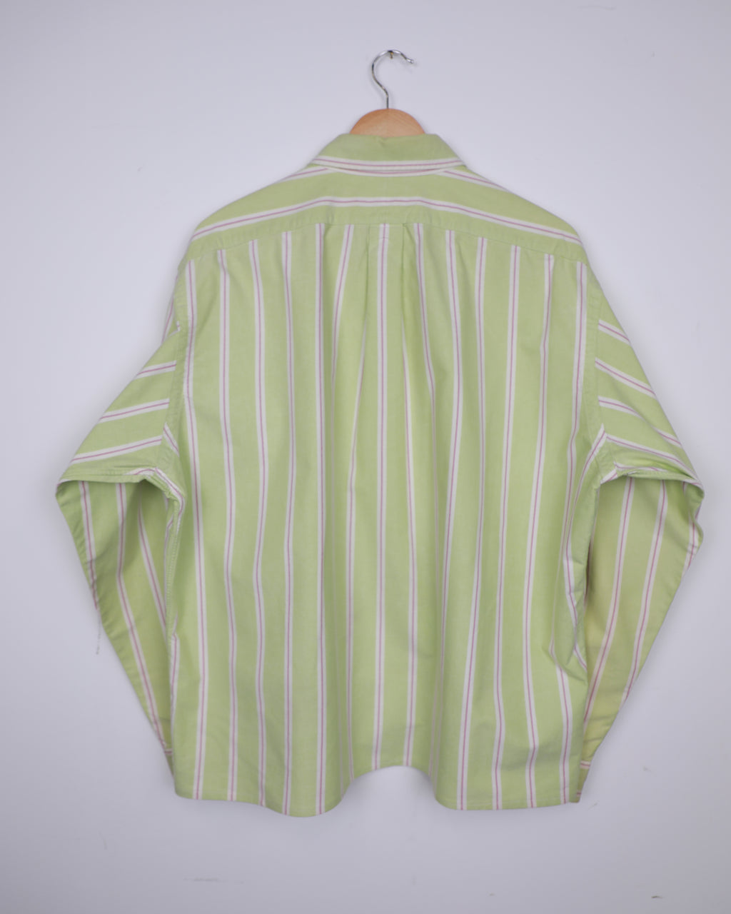 Cropped Ralph Lauren green striped shirt
