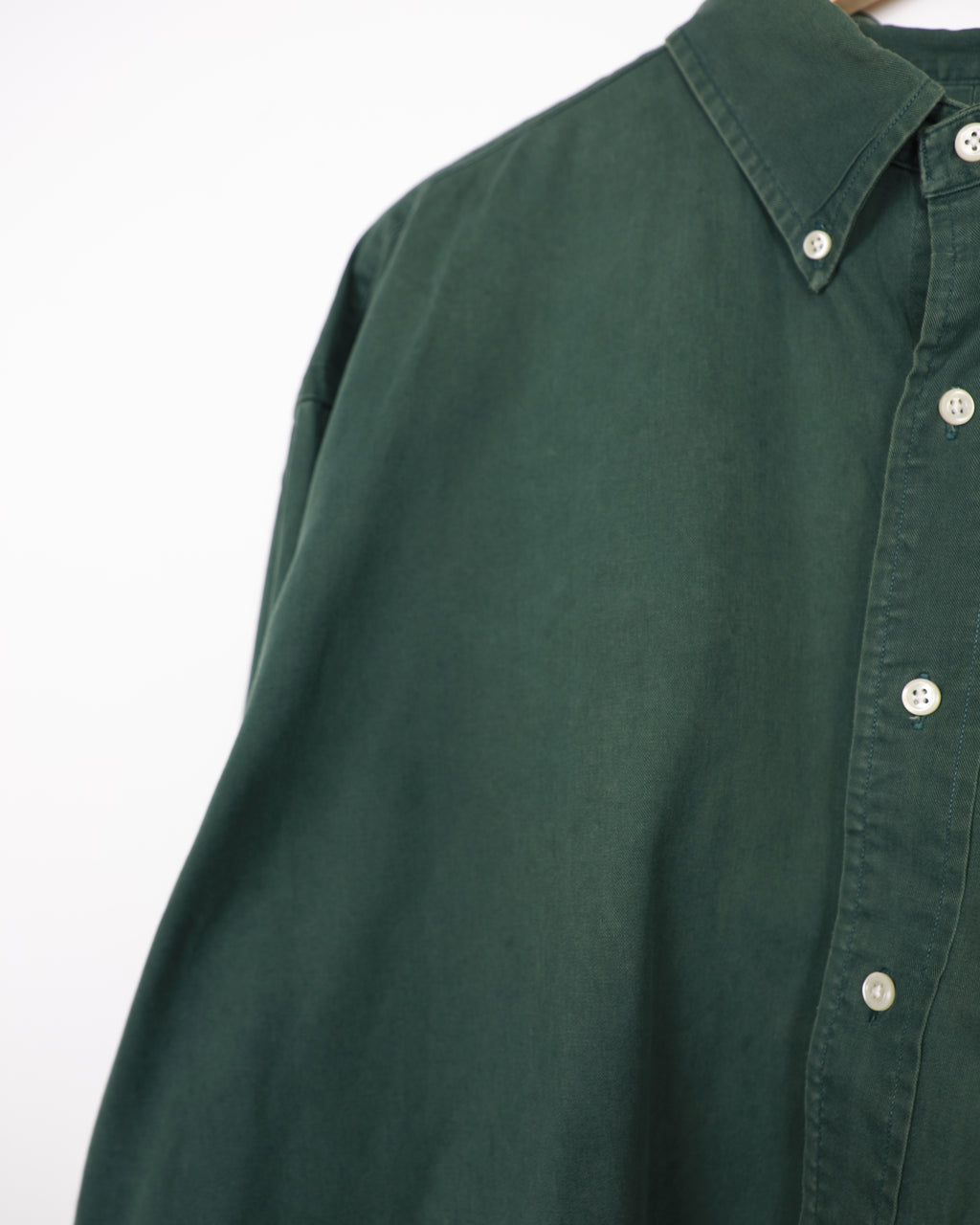 Cropped Ralph Lauren dark green striped shirt