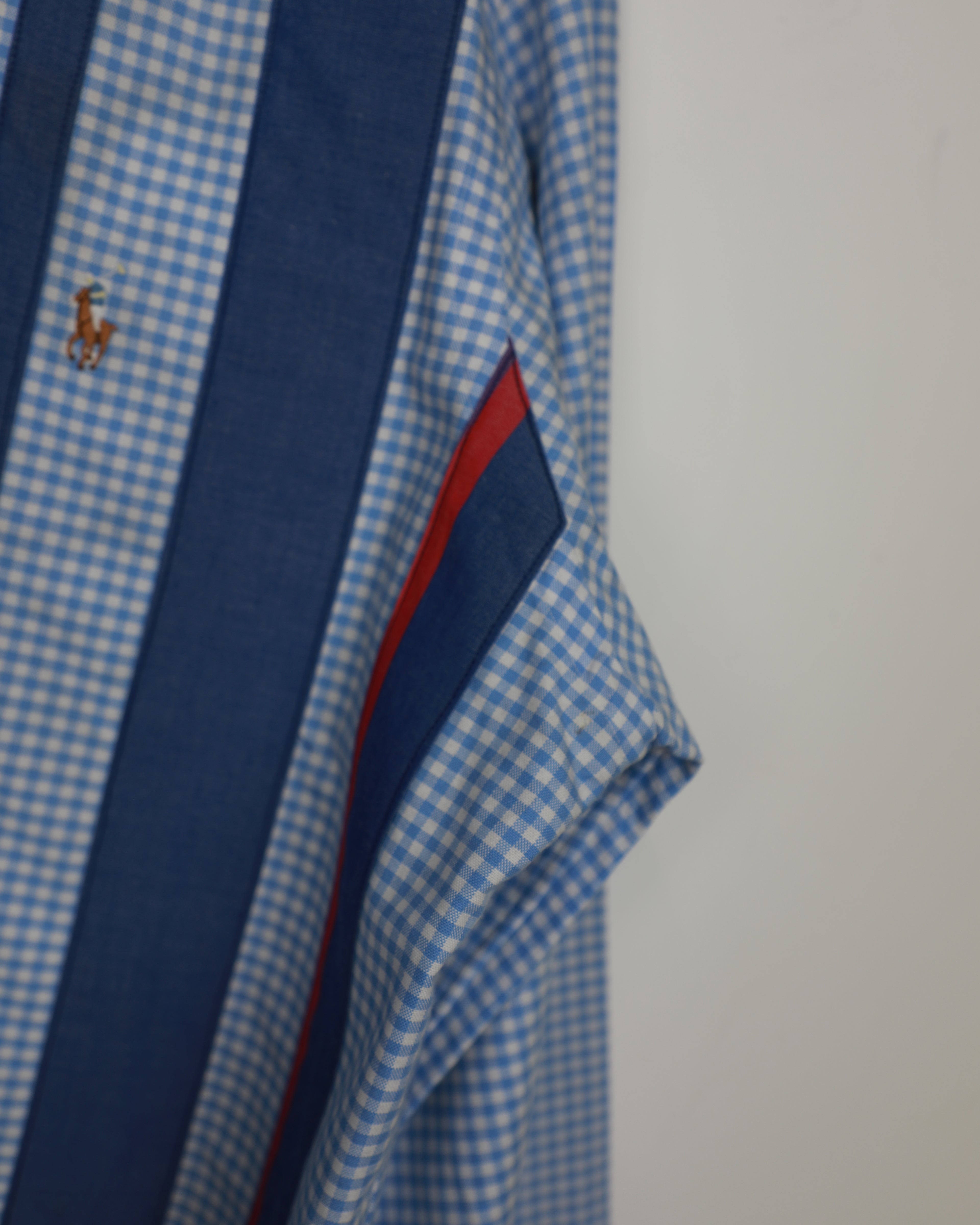 Cropped Ralph Lauren blue striped shirt