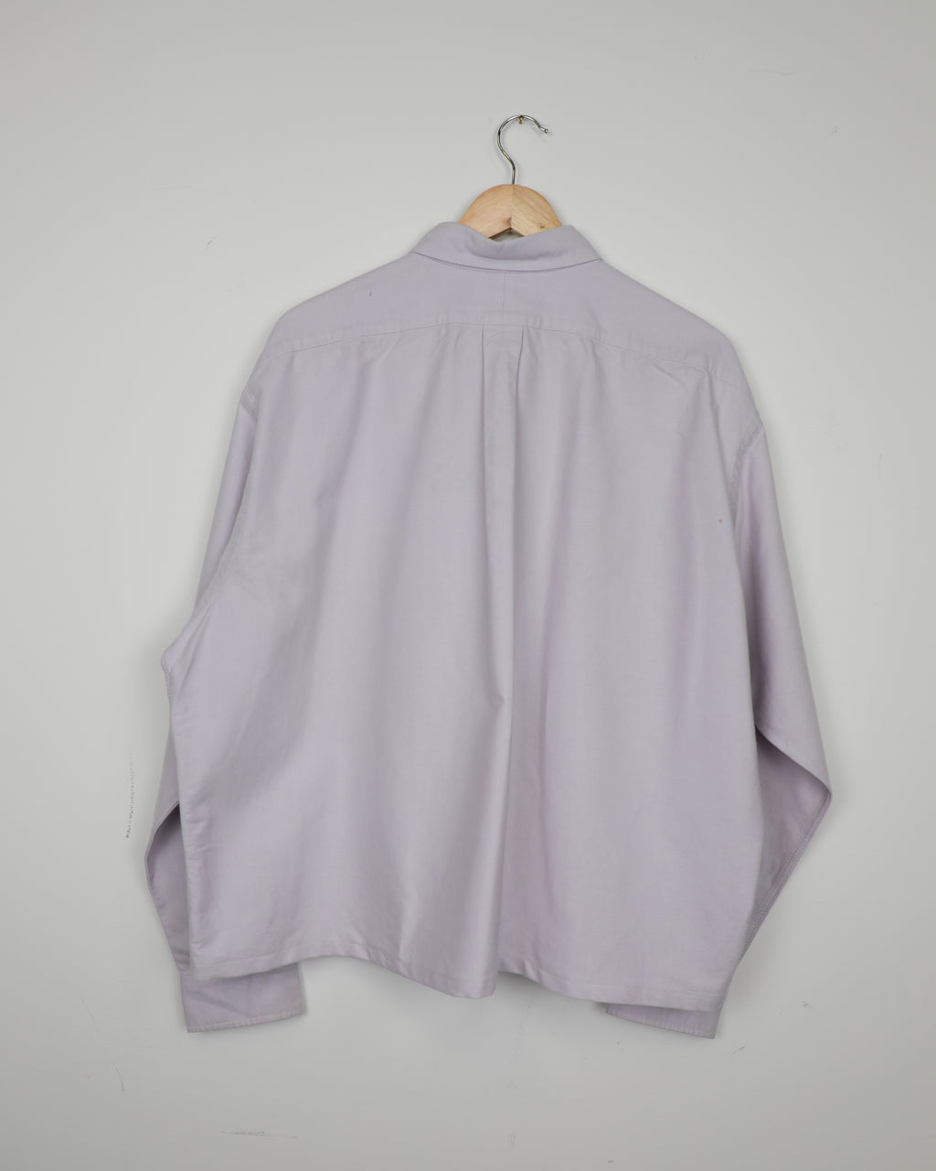 Cropped Ralph Lauren lilac striped shirt