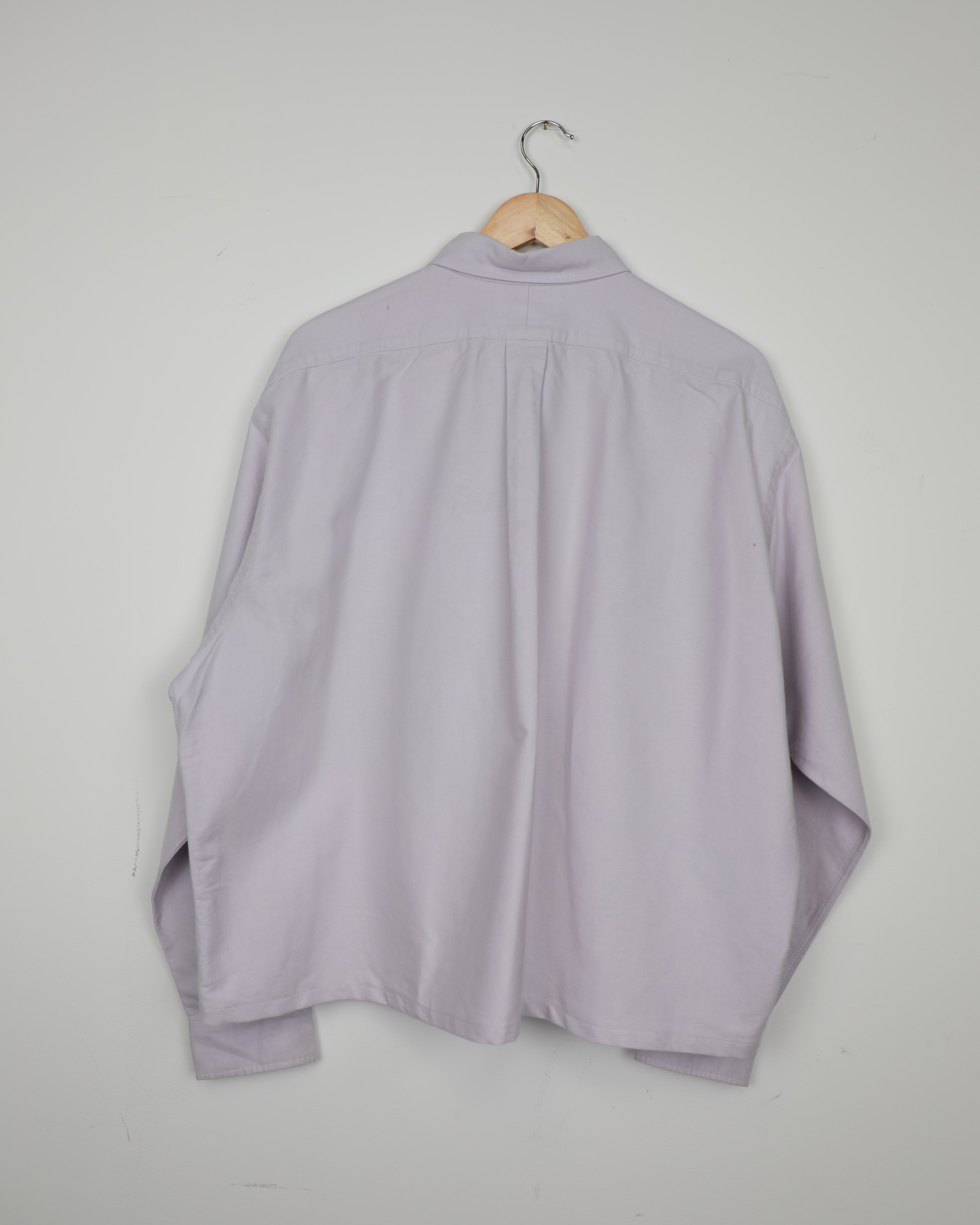 Cropped Ralph Lauren lilac striped shirt