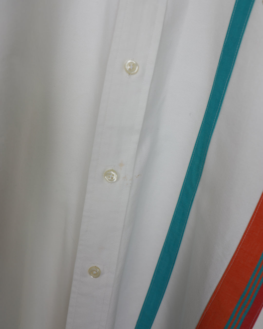 Cropped Ralph Lauren white retro style striped shirt