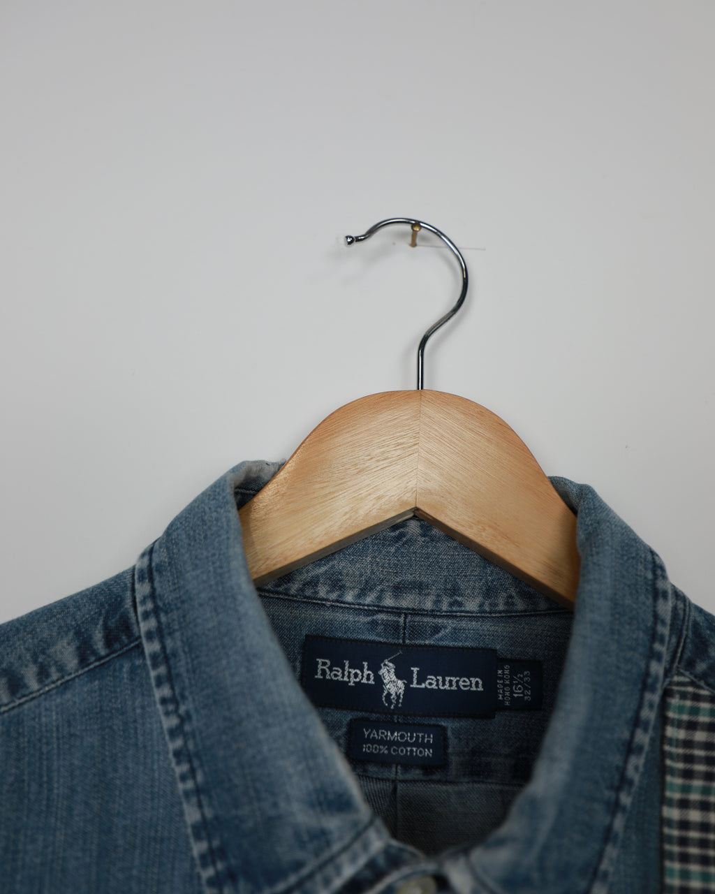 Cropped Ralph Lauren denim striped shirt