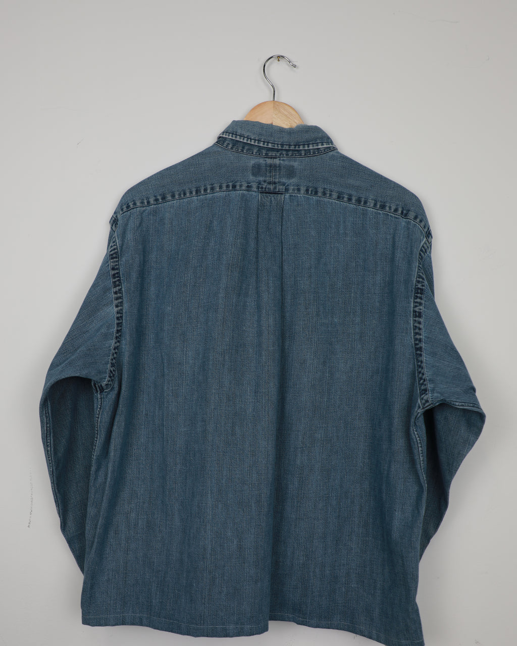 Cropped Ralph Lauren denim striped shirt