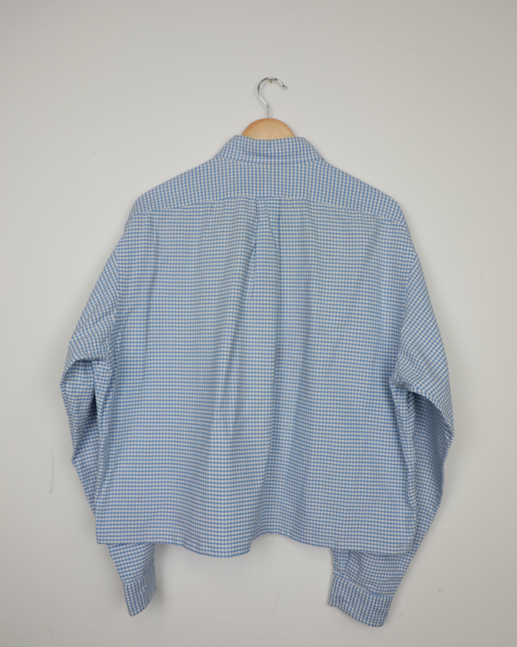 Cropped Ralph Lauren blue striped shirt