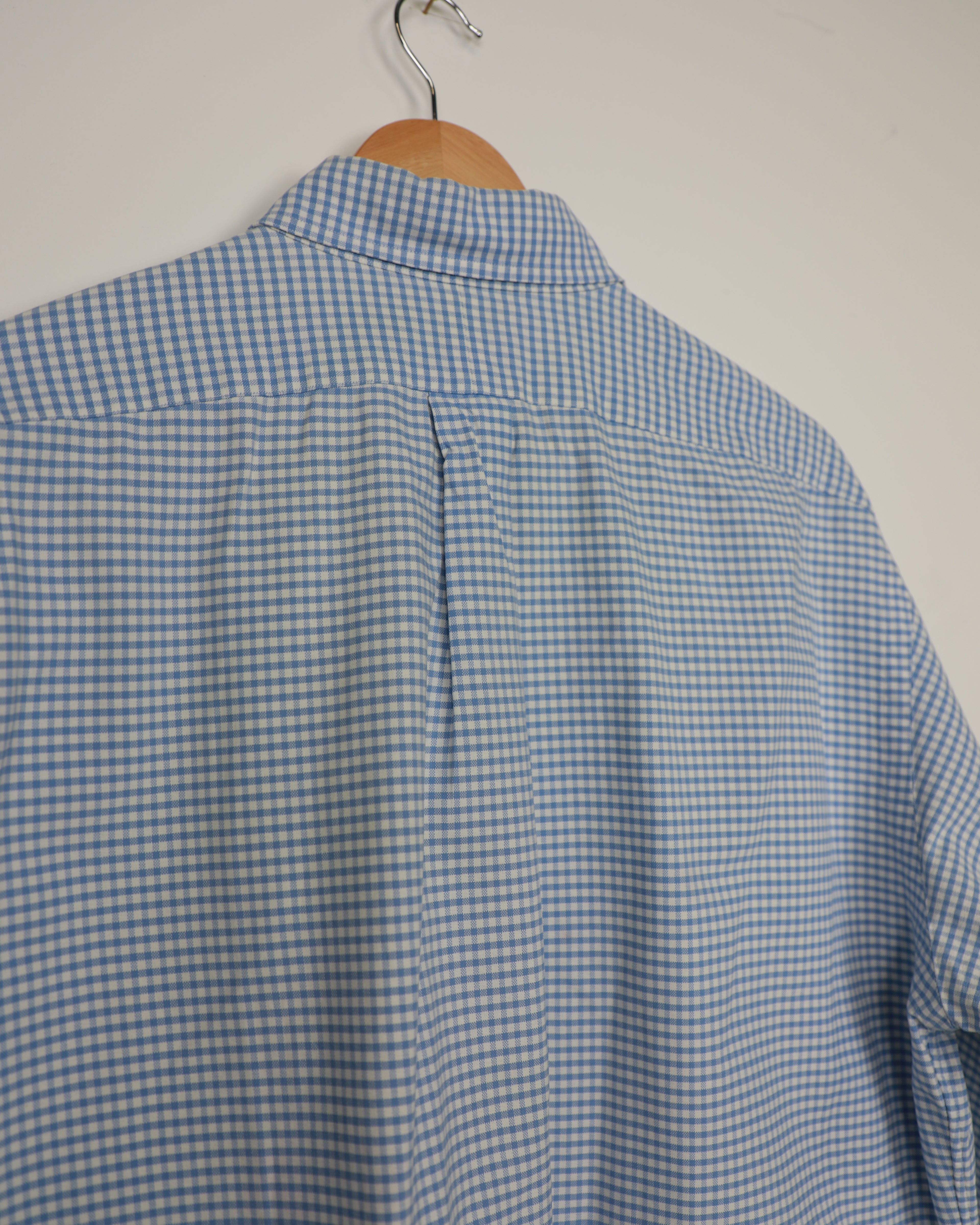 Cropped Ralph Lauren blue striped shirt