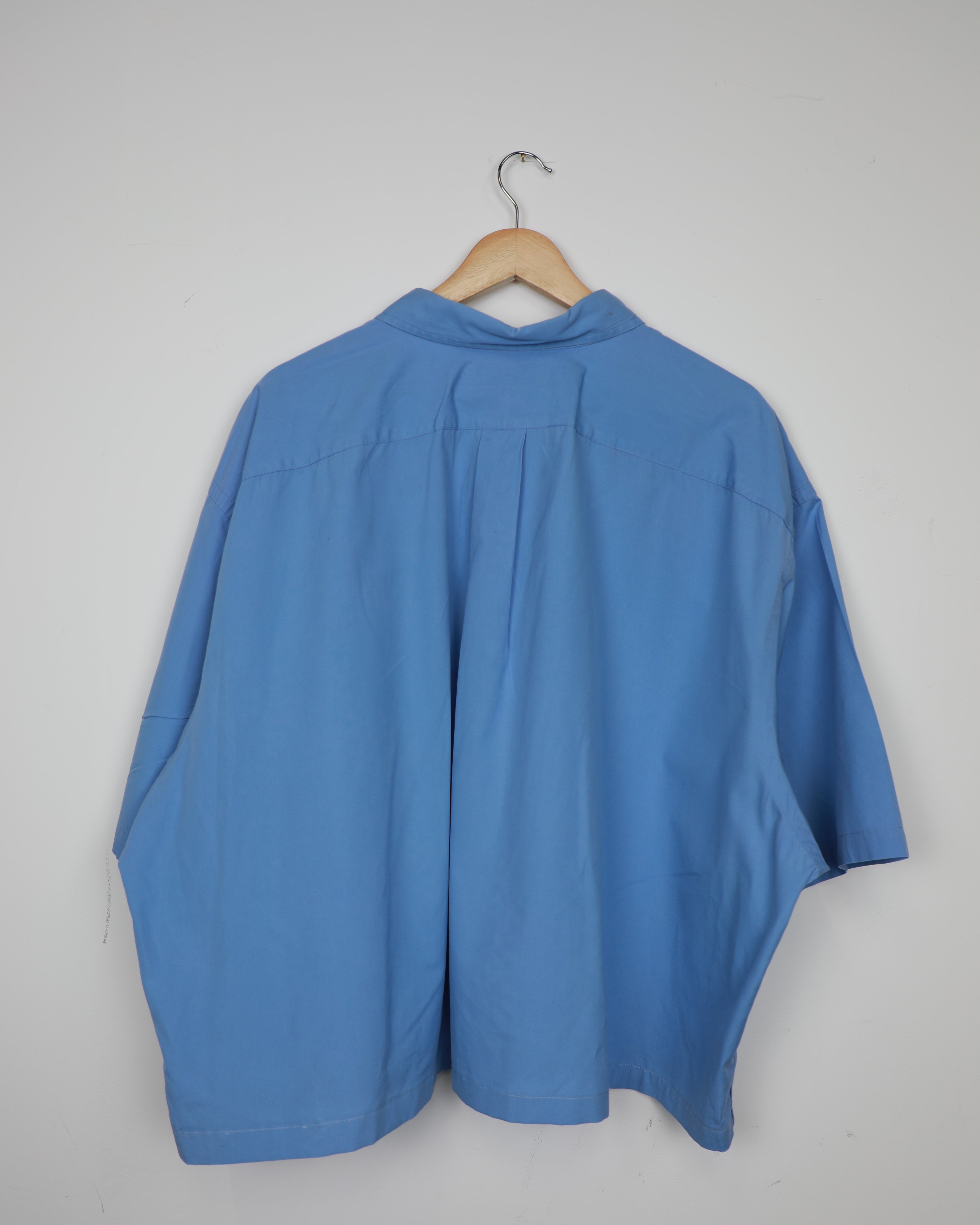 Cropped Ralph Lauren blue short sleeve shirt
