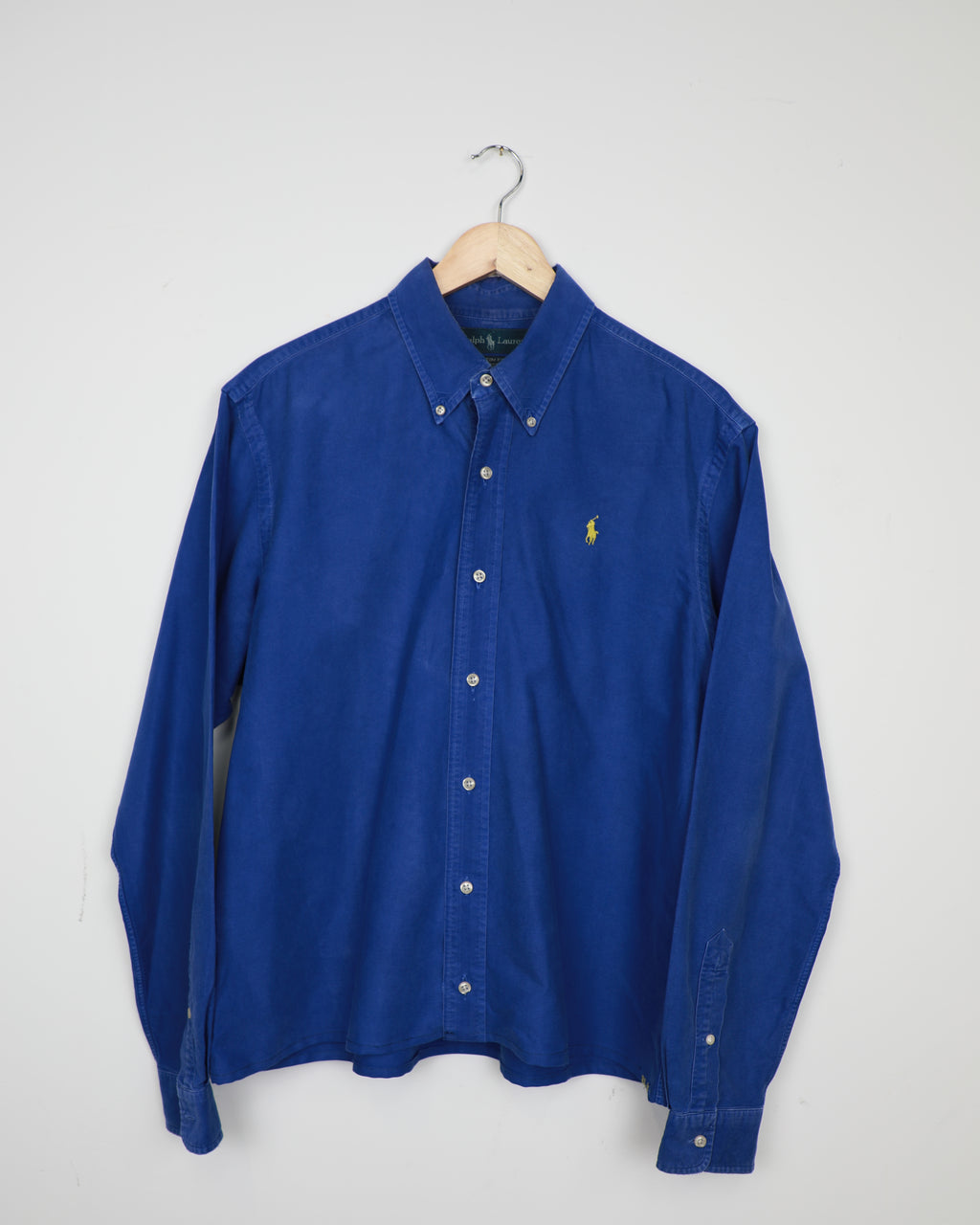 Cropped Ralph Lauren blue shirt