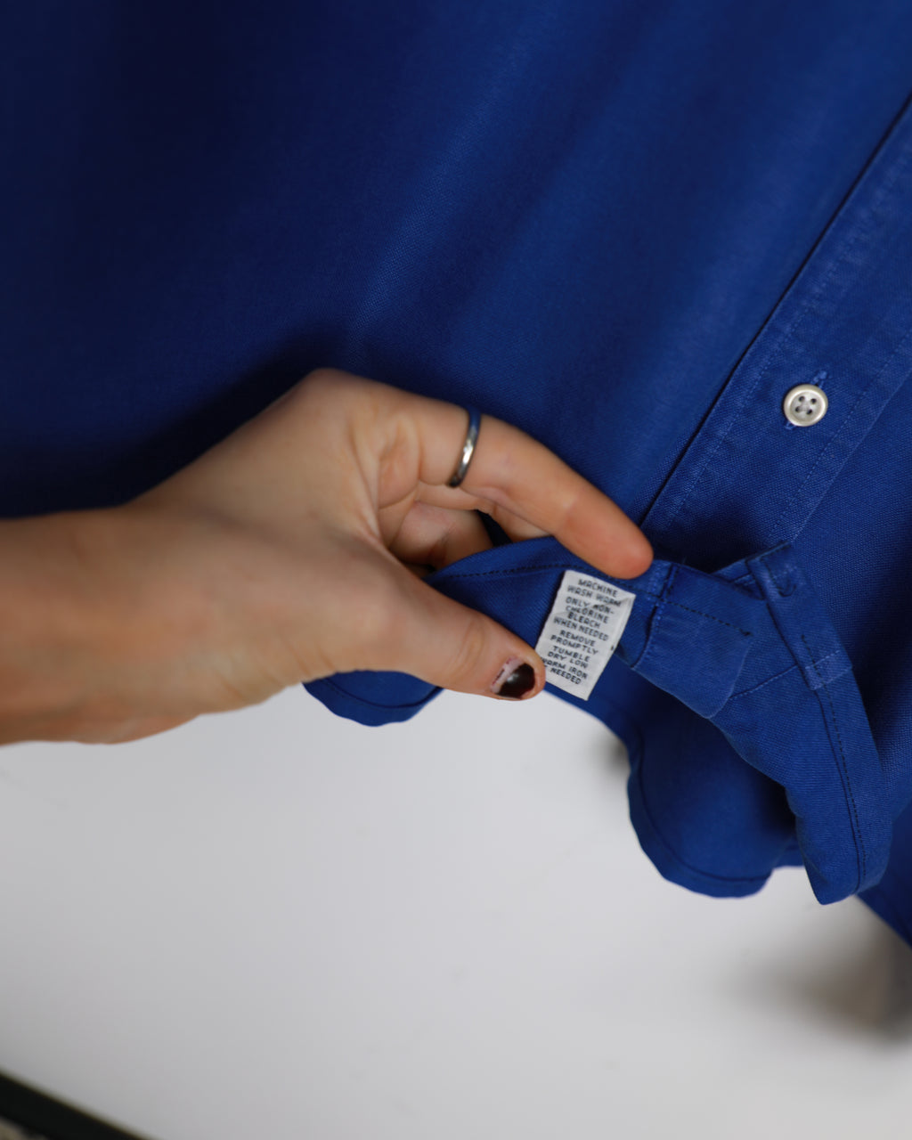 Cropped Ralph Lauren blue shirt