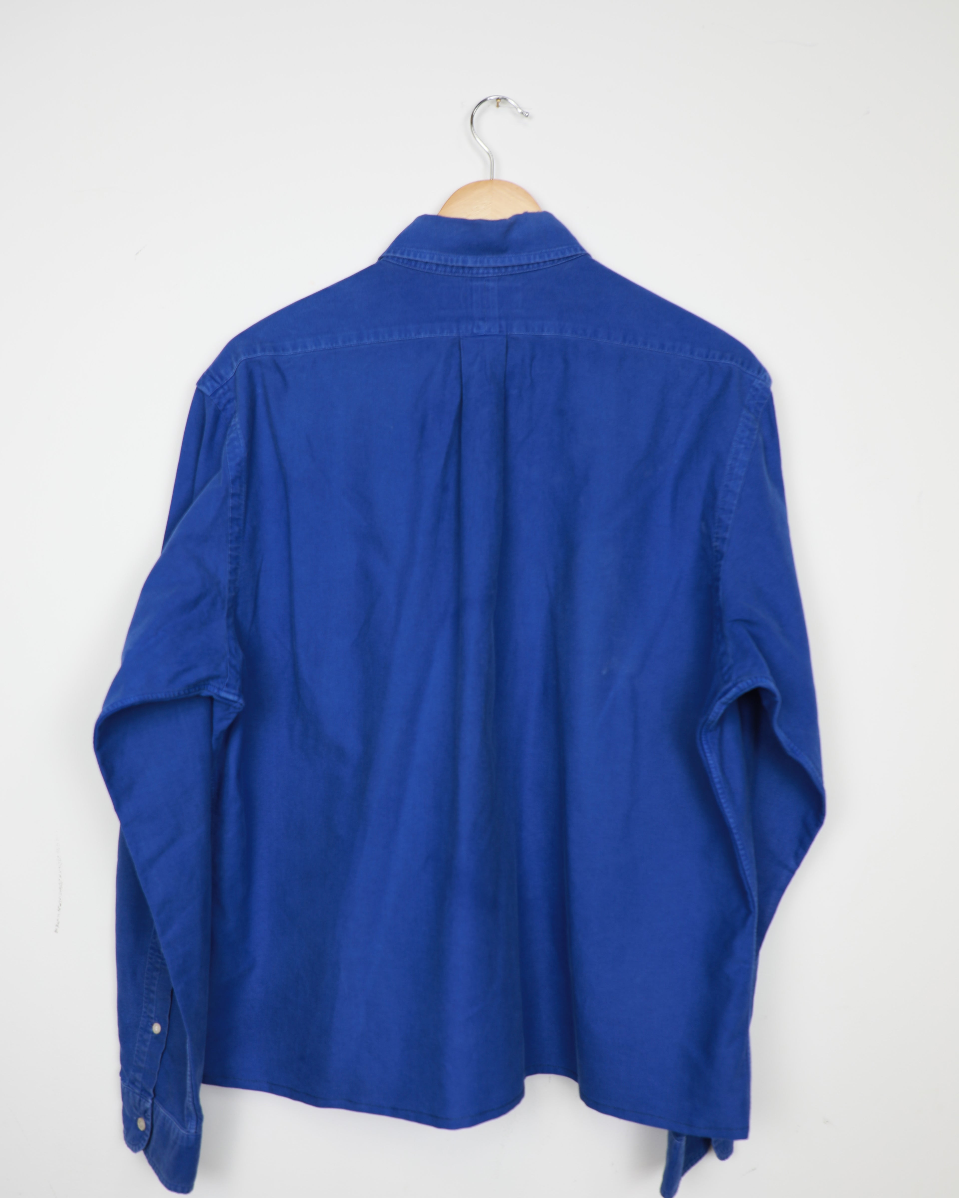 Cropped Ralph Lauren blue shirt