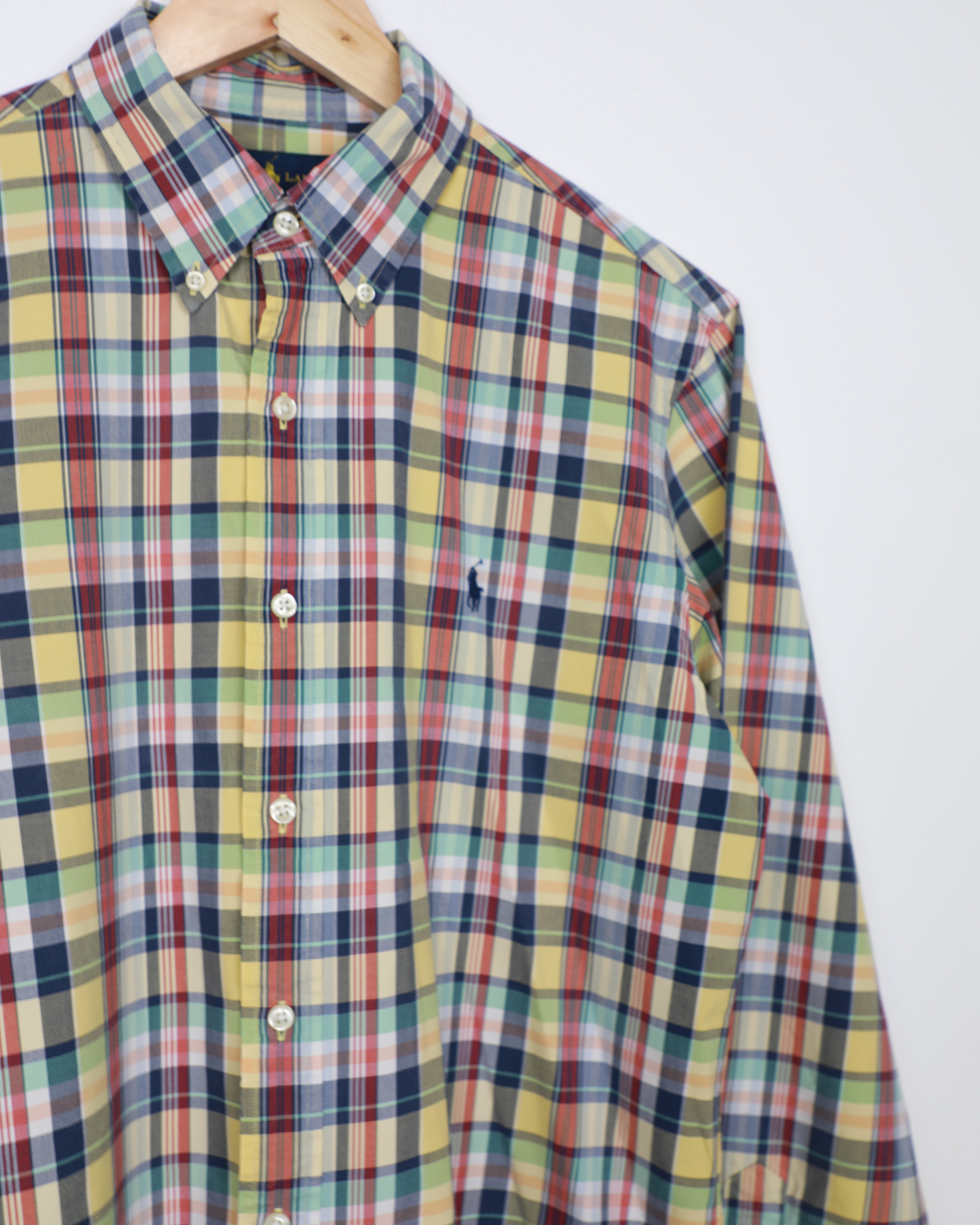 Cropped Ralph Lauren multicolour tartan shirt
