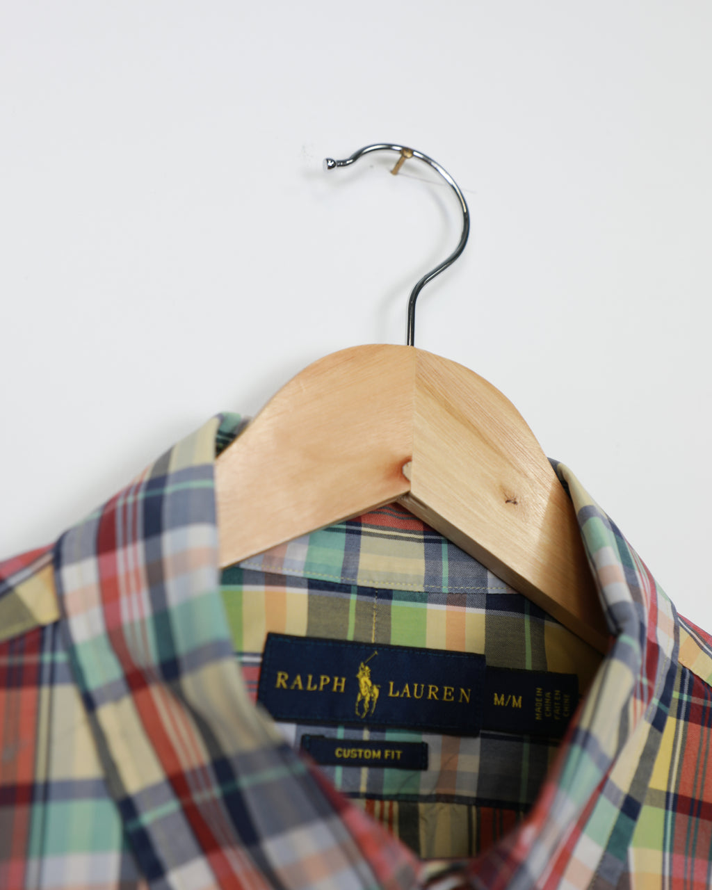 Cropped Ralph Lauren multicolour tartan shirt