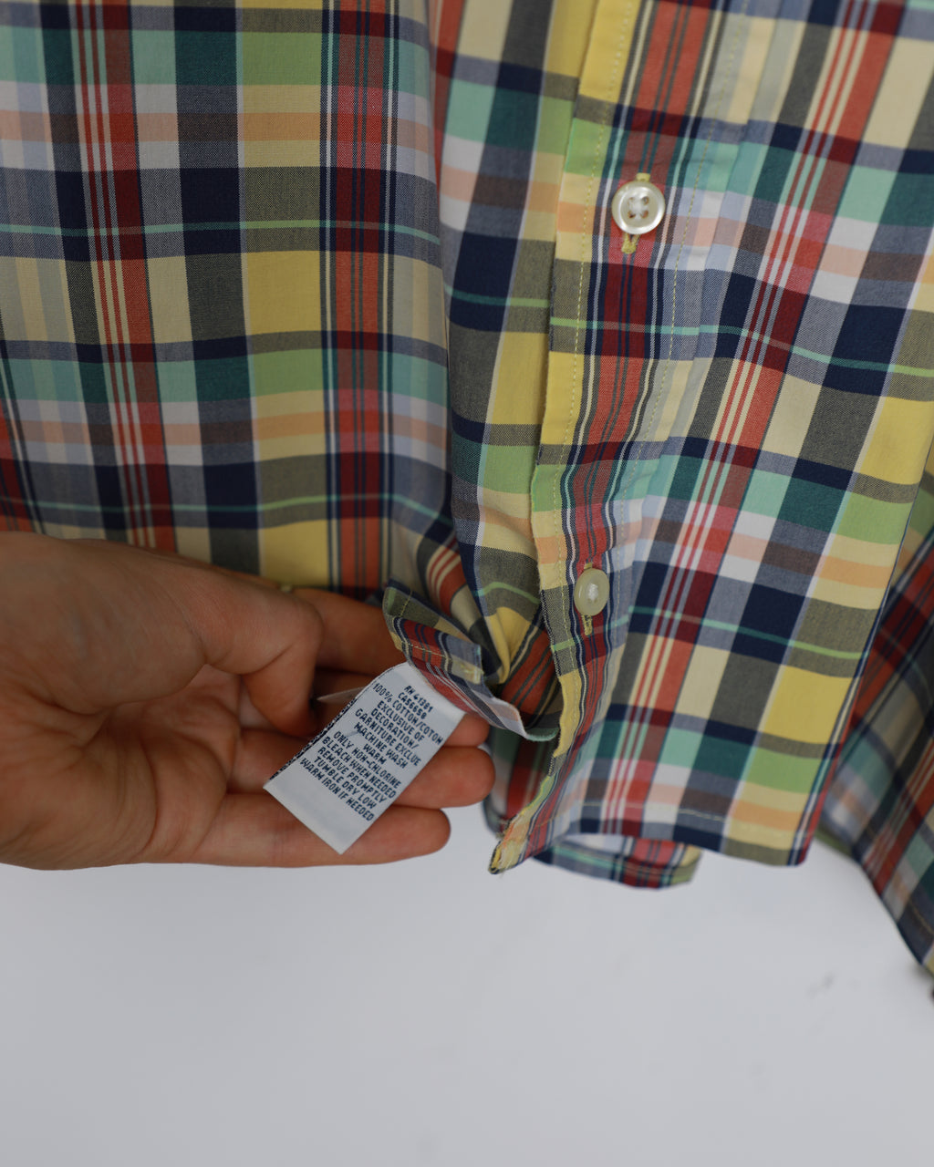 Cropped Ralph Lauren multicolour tartan shirt