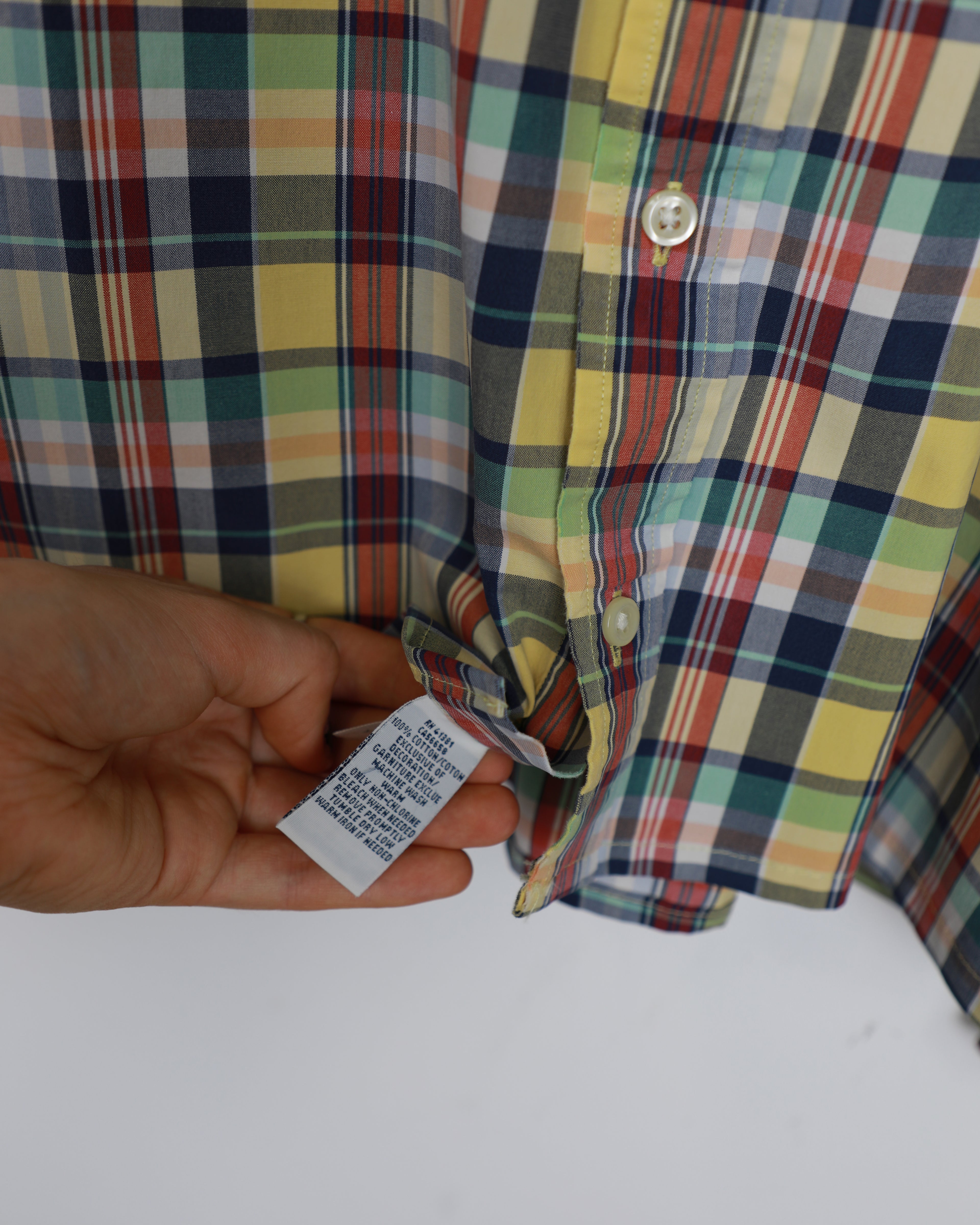 Cropped Ralph Lauren multicolour tartan shirt