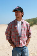 Ralph Lauren red tartan cropped shirt