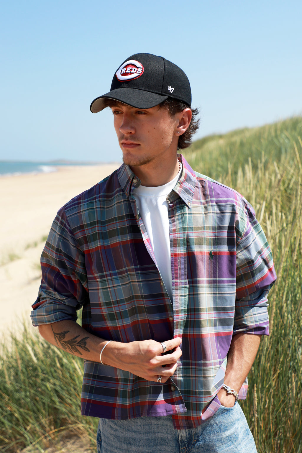 Ralph Lauren tartan cropped shirt