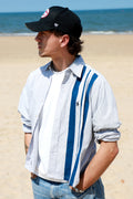 Polo Ralph Lauren blue striped cropped shirt