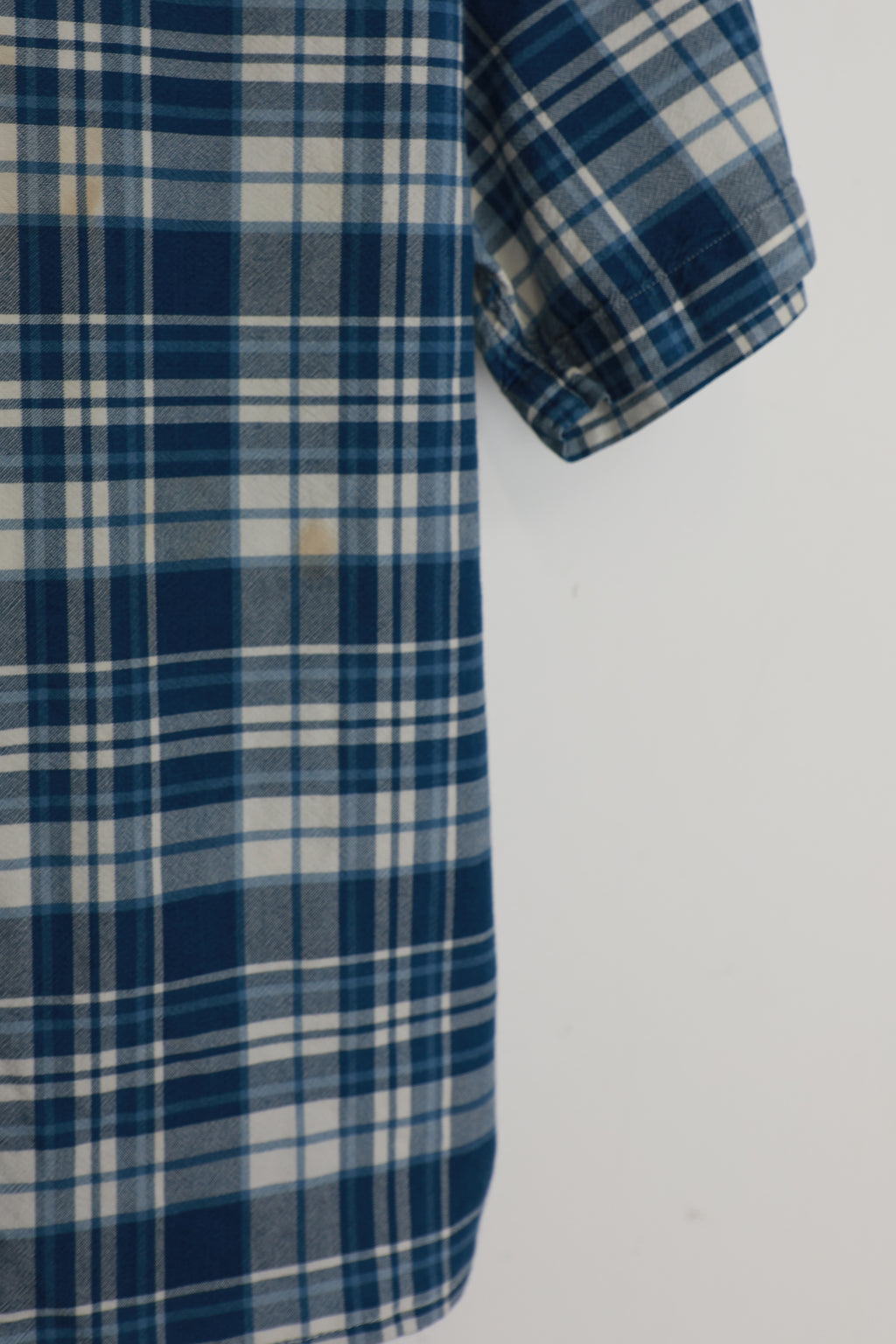 Ralph Lauren blue tartan cropped shirt