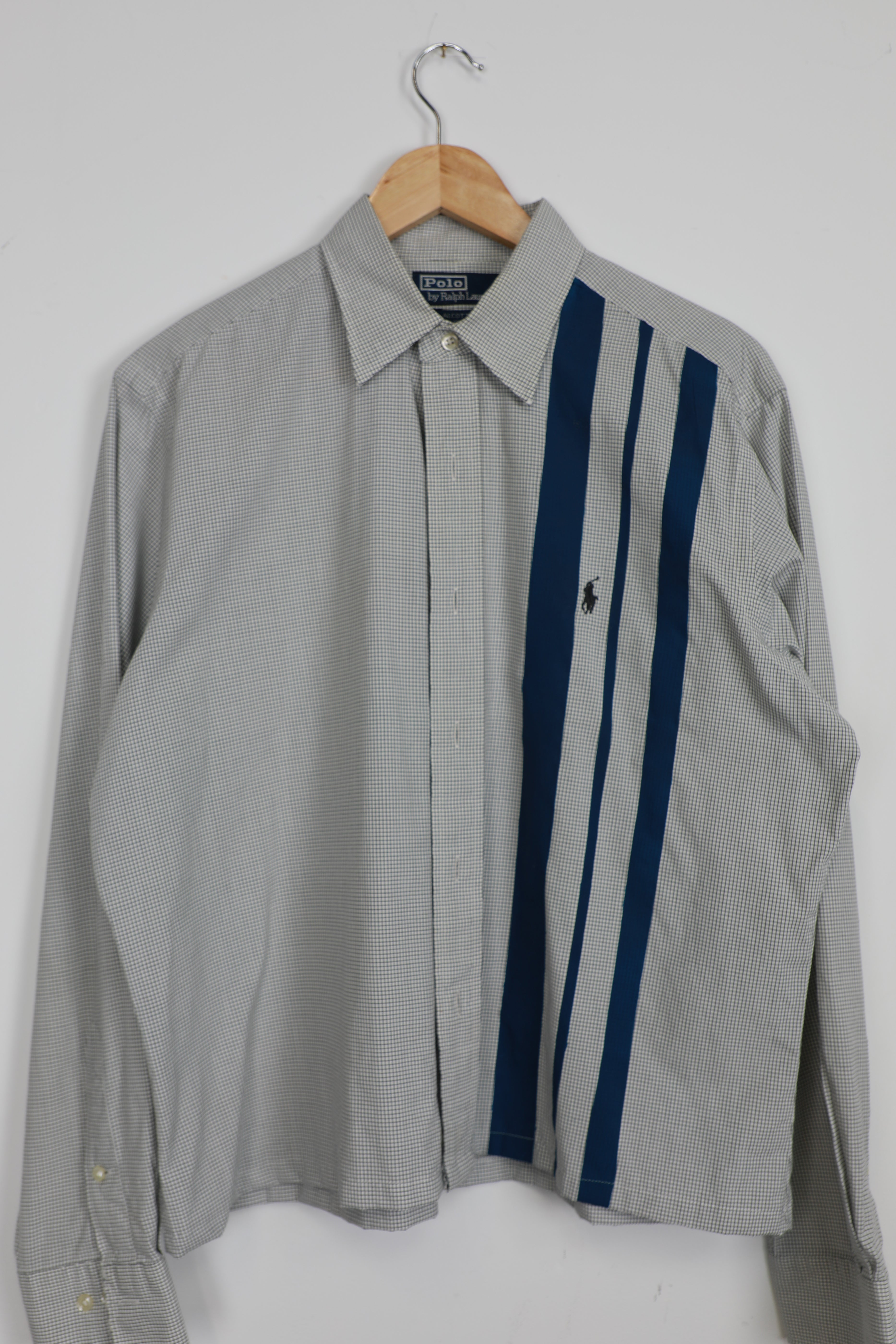 Polo Ralph Lauren blue striped cropped shirt