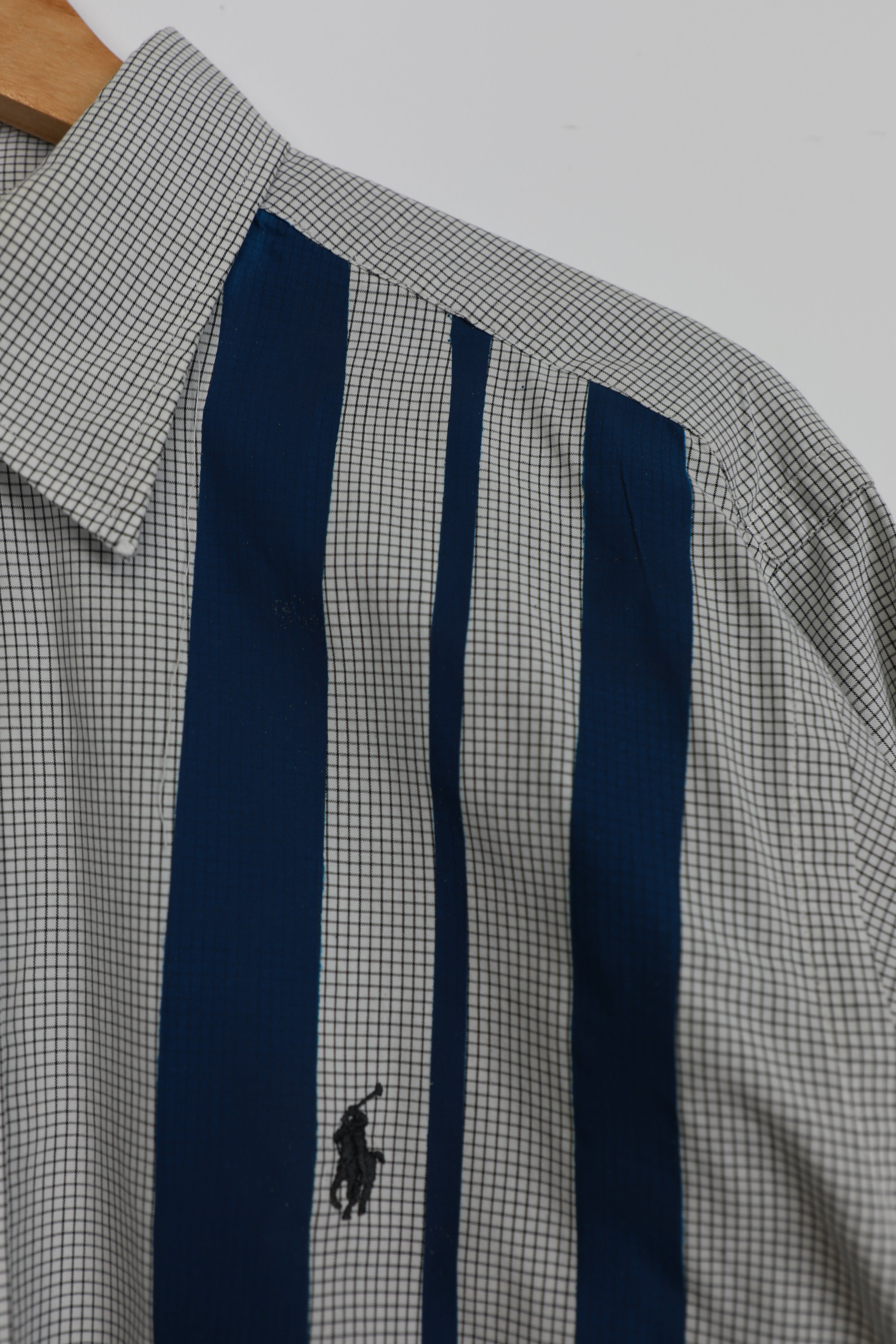 Polo Ralph Lauren blue striped cropped shirt