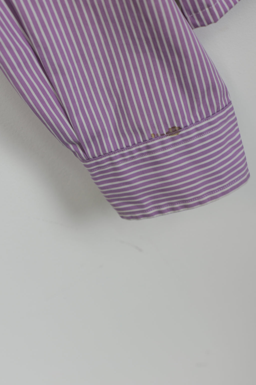 Ralph Lauren purple and white striped cropped shirt