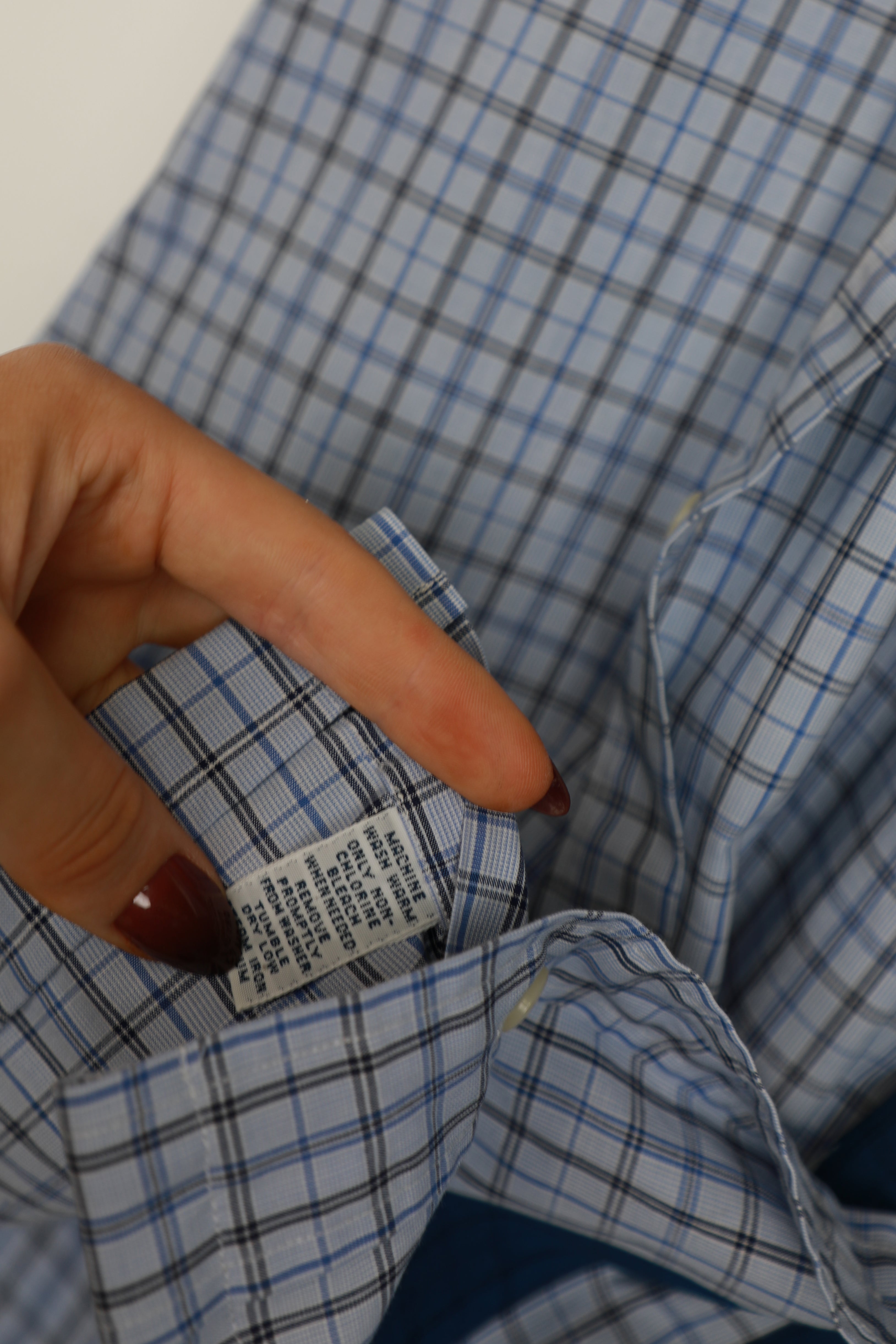 Ralph Lauren light blue striped cropped short sleeve shirt
