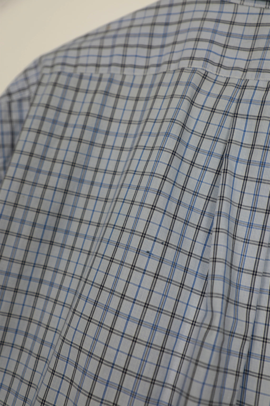 Ralph Lauren light blue striped cropped short sleeve shirt
