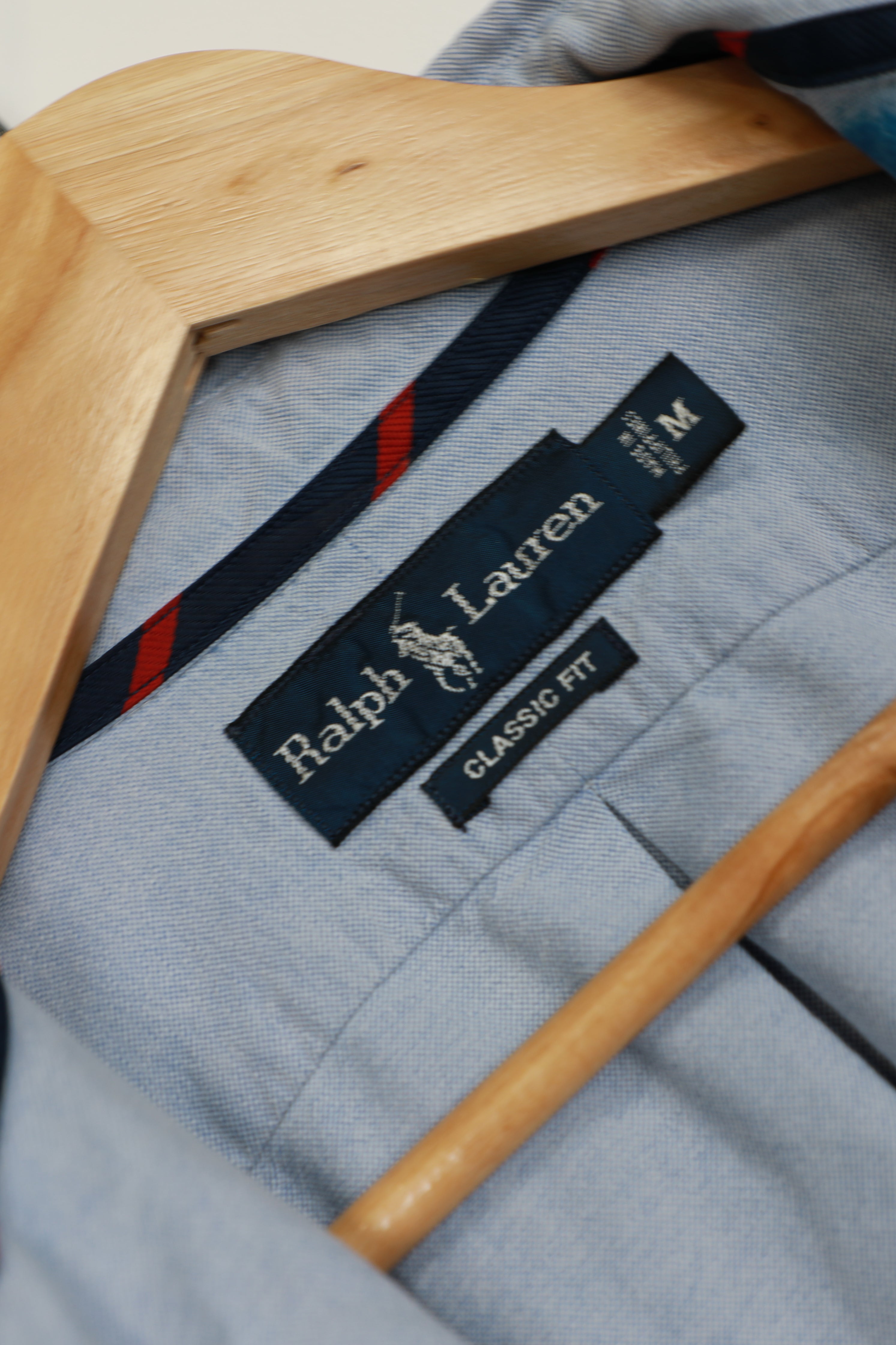 Ralph Lauren light blue striped cropped shirt