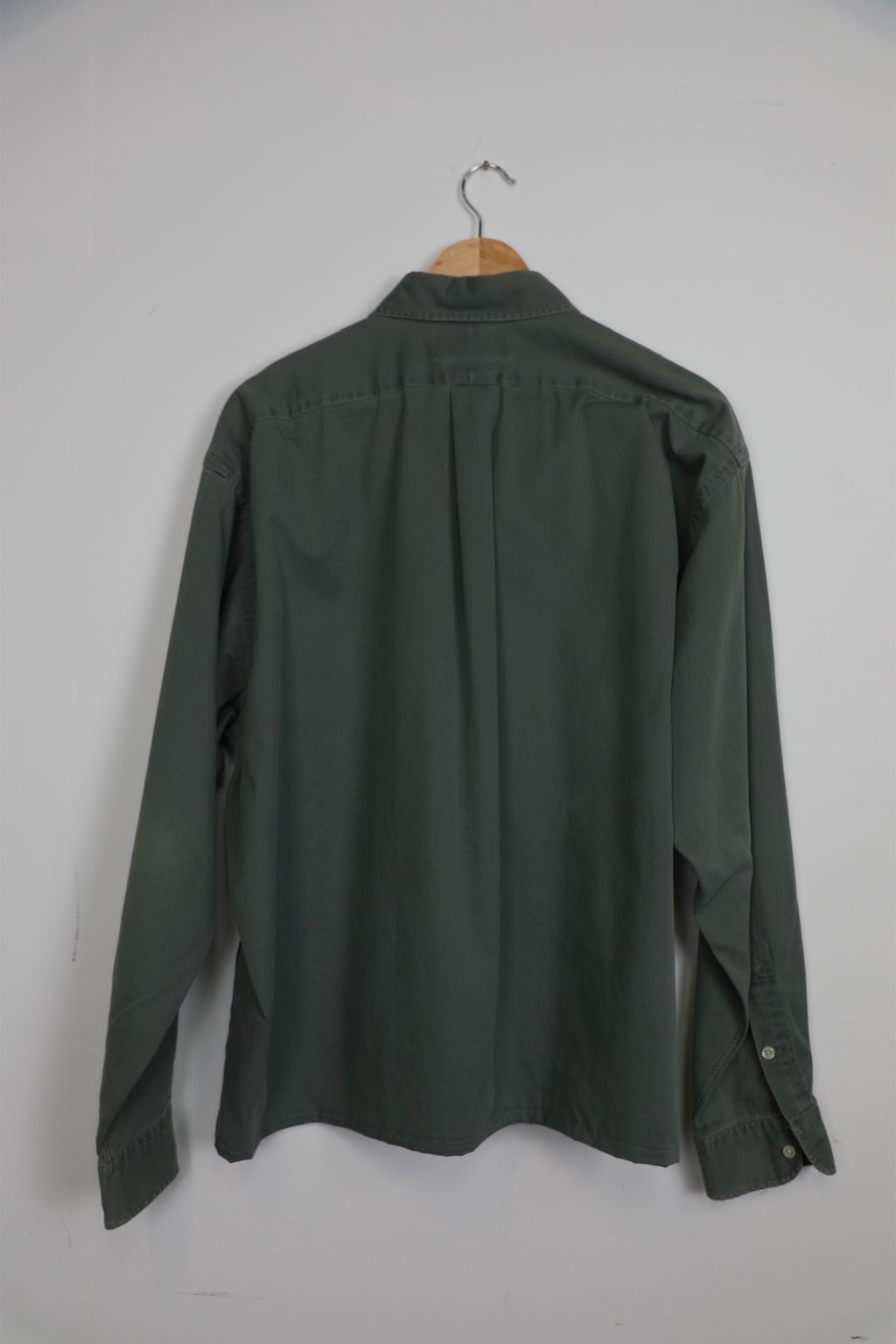 Ralph Lauren green striped cropped shirt