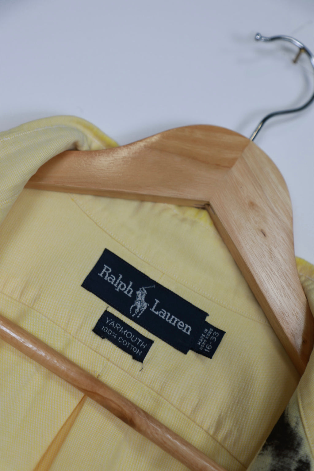 Ralph Lauren yellow striped cropped shirt