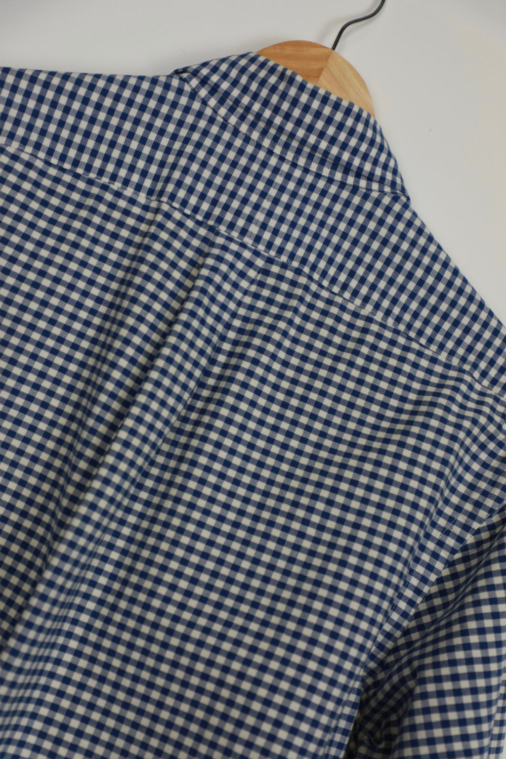 Ralph Lauren blue and white checked cropped shirt