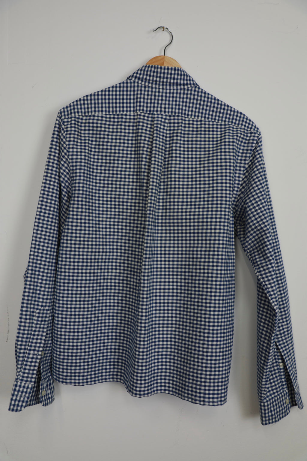 Ralph Lauren blue and white checked cropped shirt