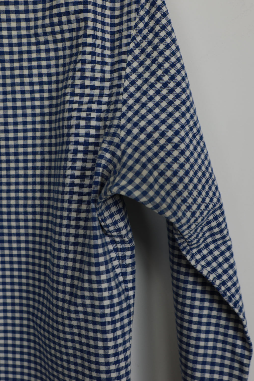 Ralph Lauren blue and white checked cropped shirt