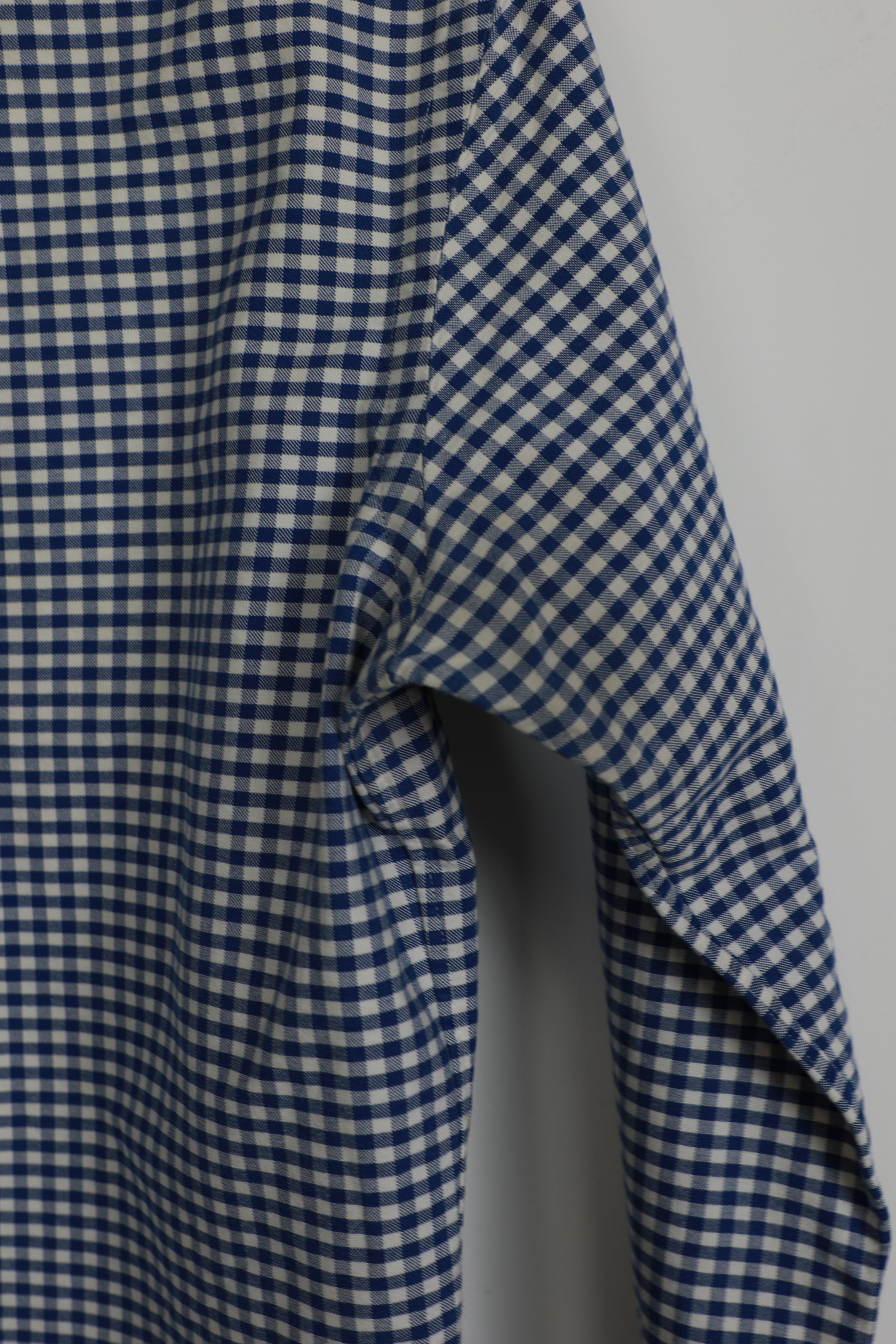 Ralph Lauren blue and white checked cropped shirt