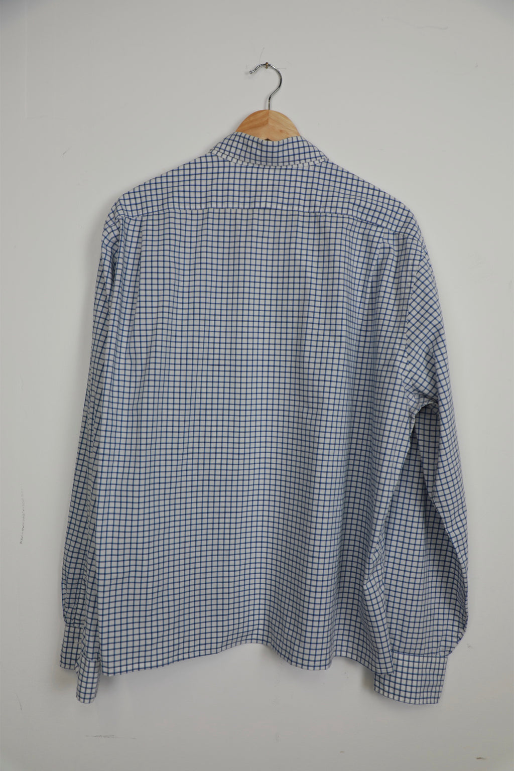 Ralph Lauren light blue and white checked cropped shirt