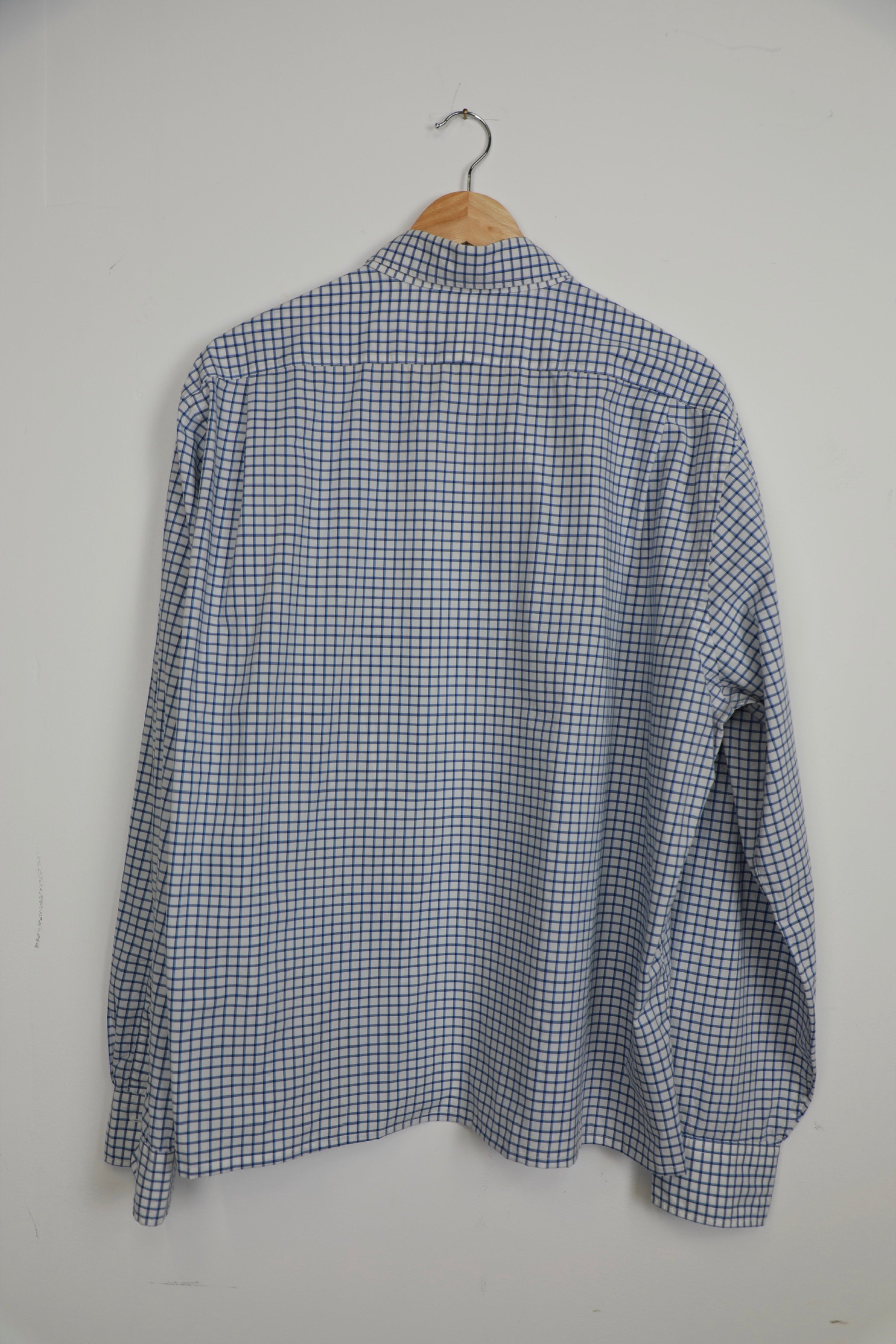 Ralph Lauren light blue and white checked cropped shirt