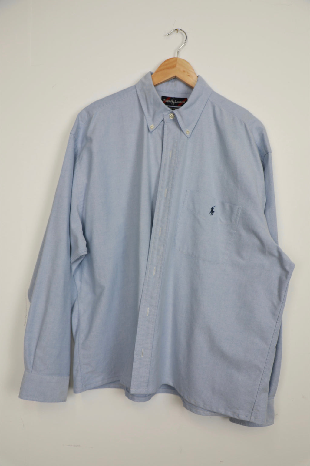 Ralph Lauren light blue cropped shirt