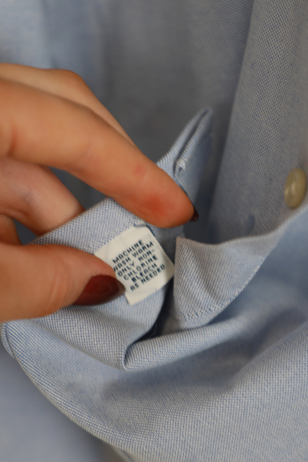 Ralph Lauren light blue cropped shirt