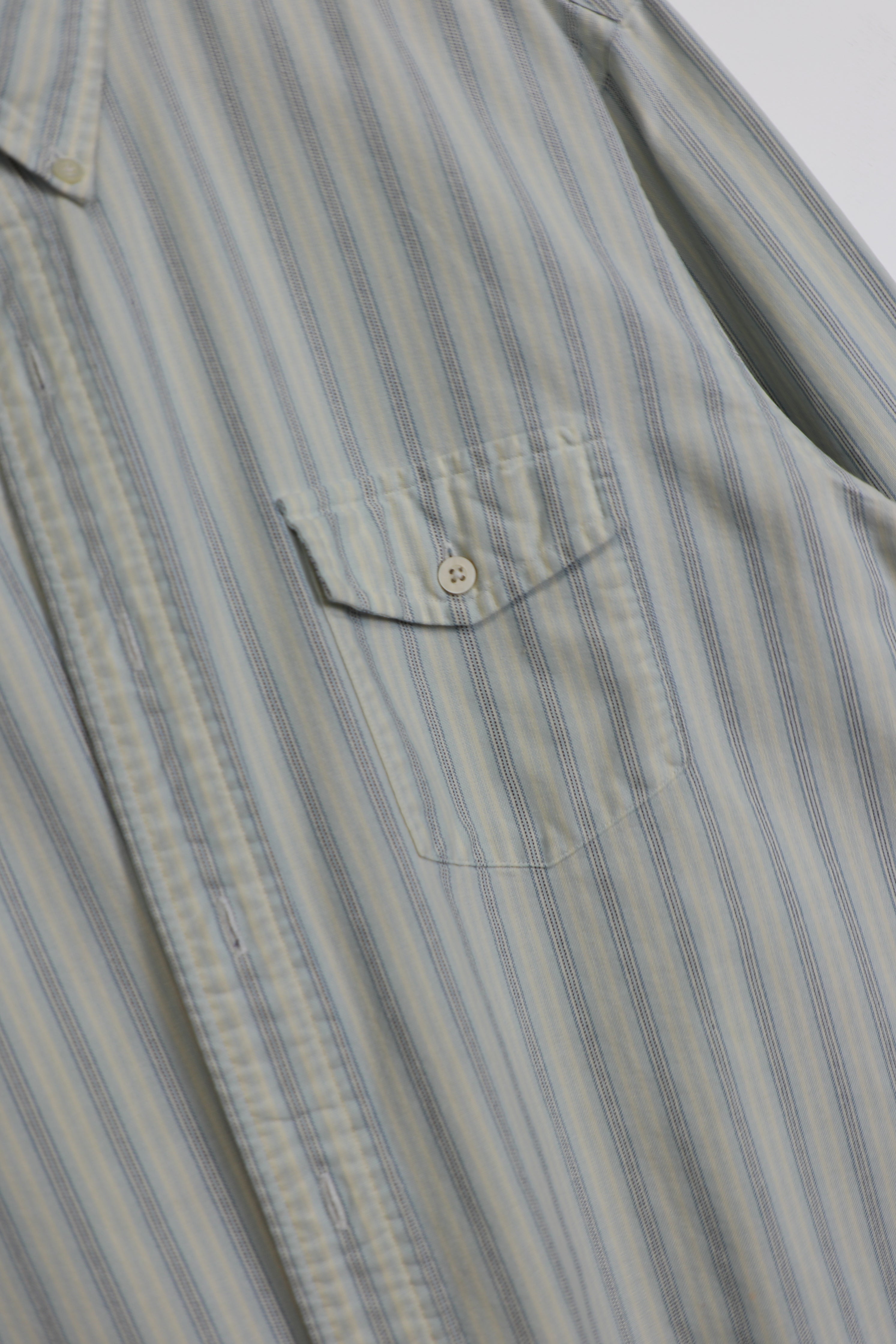 Ralph Lauren light blue striped cropped shirt