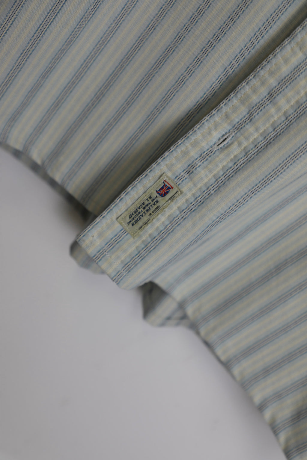 Ralph Lauren light blue striped cropped shirt