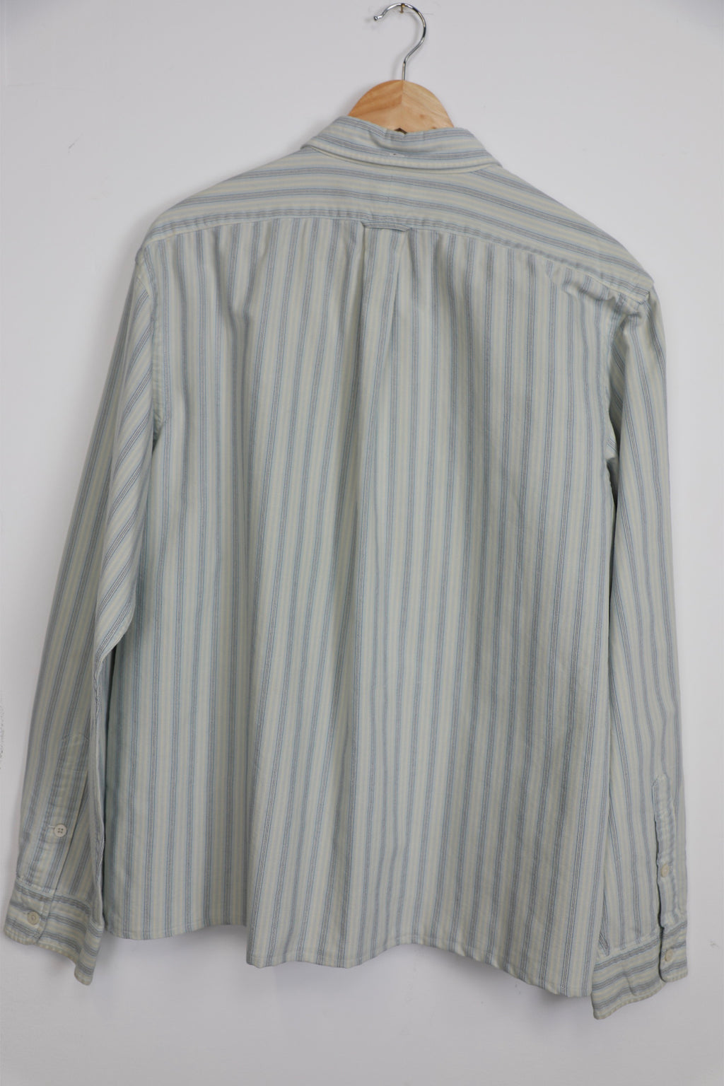 Ralph Lauren light blue striped cropped shirt